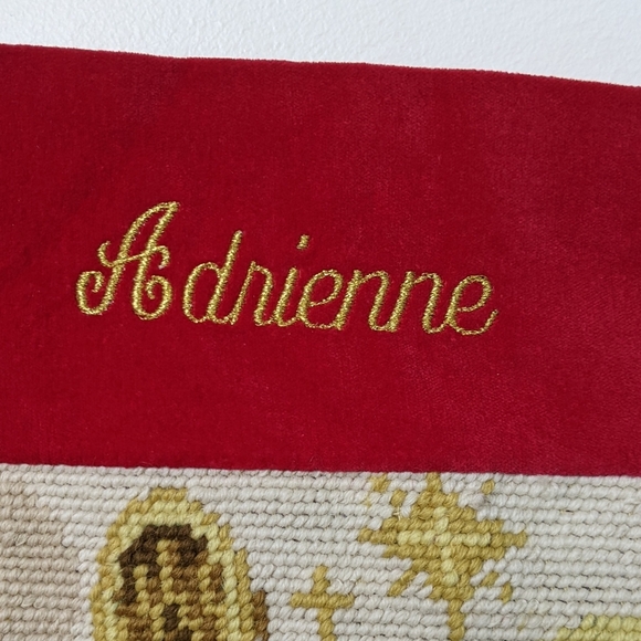 Adrienne Lillian Vernon Needlepoint ANGEL Stocking - Picture 2 of 4